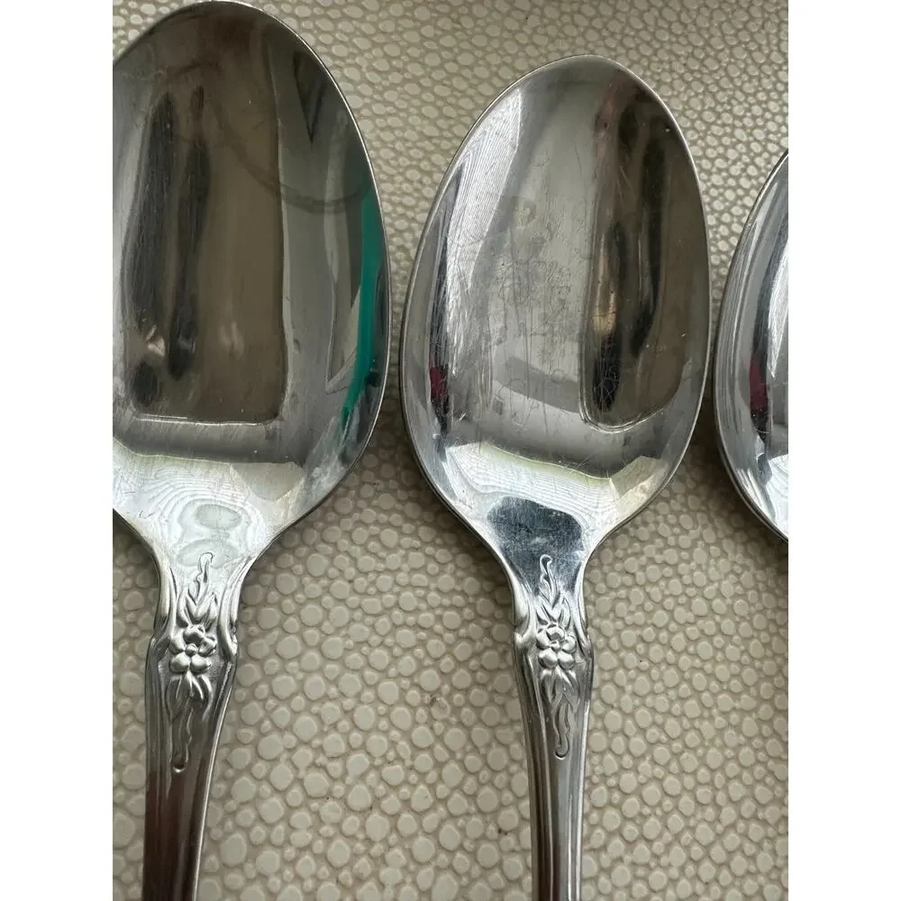 Set of 3 ONEIDA RAPHAEL Place Oval Soup Spoons 6 7/8